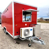 18' Food Concession Trailer Fully Loaded With Every Option - Red