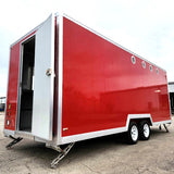 18' Food Concession Trailer Fully Loaded With Every Option - Red