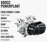 800cc UTV 2 Seater Golf Cart 4x4 Utility Vehicle EFI W/Dump - Avalanche 800