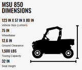 800cc UTV 2 Seater Golf Cart 4x4 Utility Vehicle EFI W/Dump - Avalanche 800