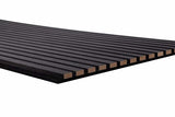24" x 9' 3D Slat Acoustic Wood Wall Paneling Decorative Soundproof Panels for Walls and Ceilings - Walnut