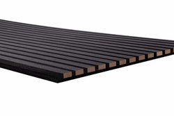 24" x 9' 3D Slat Acoustic Wood Wall Paneling Decorative Soundproof Panels for Walls and Ceilings - Black Oak