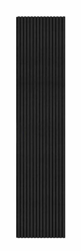 24" x 9' 3D Slat Acoustic Wood Wall Paneling Decorative Soundproof Panels for Walls and Ceilings - Black Walnut