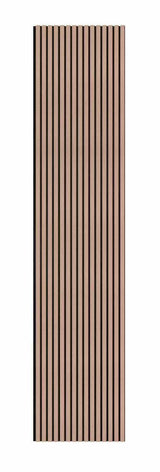 24" x 9' 3D Slat Acoustic Wood Wall Paneling Decorative Soundproof Panels for Walls and Ceilings - Black Walnut