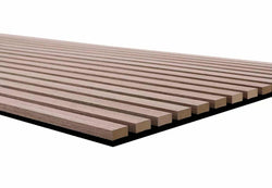 24" x 9' 3D Slat Acoustic Wood Wall Paneling Decorative Soundproof Panels for Walls and Ceilings - Black Walnut