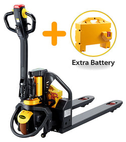 Full Electric Pallet Jack 2640Lbs Capacity 48" x 27" Fork & Extra Battery - CBD12W-Li