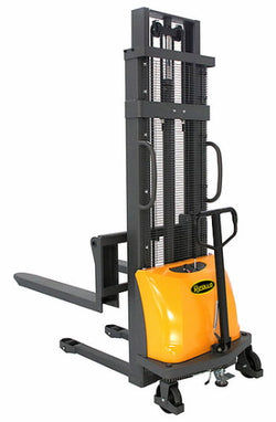 Semi-Electric Stacker with Fixed Legs 3300Lbs Capacity - CDD15B-E-3M