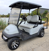 Club Car Precedent 48v Electric Golf Cart 4 Seater With Light Kit & Custom Rims/Tires - 2023