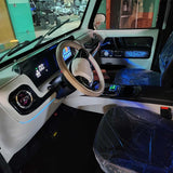 Coco Boxer Elite Electric Golf Cart Larger Size 4 Passenger Low Speed Vehicle With AC & Heat - WHITE