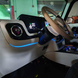 Coco Boxer Elite Electric Golf Cart Larger Size 4 Passenger Low Speed Vehicle With AC & Heat - BLACK