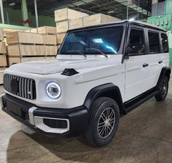 Coco Boxer Elite Electric Golf Cart Larger Size 4 Passenger Low Speed Vehicle With AC & Heat - WHITE