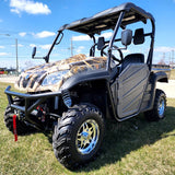 650cc 4x4 UTV Golf Cart Utility Vehicle EFI Upgraded Rims - Comrade 650 Tree Camo