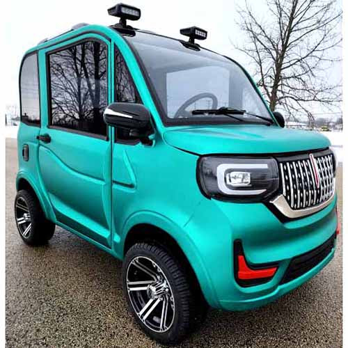LE Coco Coupe Electric Crazy Green Mini Car 60v 4 Seater Golf Cart