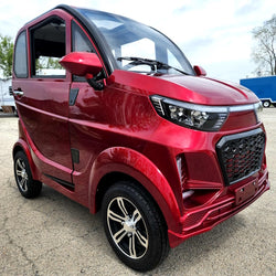 Electric 2 Door Coco Joker 60v Electric Golf Cart LSV With AC/HEAT - RED