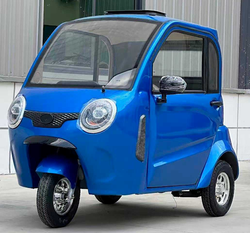 3 Wheel Electric Golf Car Mobility Scooter Car Small LSV Low Speed Vehicle Golf Cart 3 Seater 60v Coco Maverick With Handle Bars - BLUE