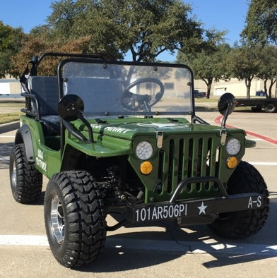 GSI - Mini Gas 125cc jeep Mini Truck ELITE Edition - Lifted With Custom Rims And Fender Flares - 6125A