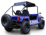 Adult Mini Jeep Inferno 200cc with Spare Tire Truck Gas Golf Cart Mini jeep Vehicle - GR-9 - Blue
