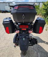 200cc Saddle Bag Tank 4 Stroke EFI Gas Moped Scooter W/ Disc Brakes - SADDLE BAG TANK 200 BLACK