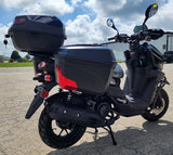 200cc Saddle Bag Tank 4 Stroke EFI Gas Moped Scooter W/ Disc Brakes - SADDLE BAG TANK 200 BLACK