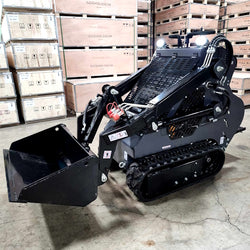 GSI - Mini Skid Steer Track Loader 23HP Gas EPA Electric Start - Black & Gray - LRT23