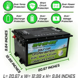 PowerStar 48 Volt 105Ah LiFePO4 Lithium Golf Cart Battery With Charger