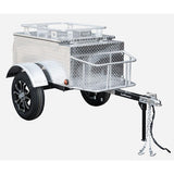 Motorcycle/Car Pull Behind Trailer 59" X 30" X 28" Aluminum Diamond Plate Enclosed Motorcycle / Car Trailer