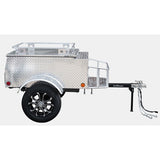 Motorcycle/Car Pull Behind Trailer 59" X 30" X 28" Aluminum Diamond Plate Enclosed Motorcycle / Car Trailer