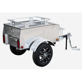 Motorcycle/Car Pull Behind Trailer 59" X 30" X 28" Aluminum Diamond Plate Enclosed Motorcycle / Car Trailer