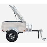 Motorcycle/Car Pull Behind Trailer 59" X 30" X 28" Aluminum Diamond Plate Enclosed Motorcycle / Car Trailer