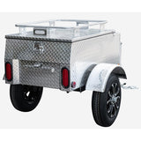 Motorcycle/Car Pull Behind Trailer 59" X 30" X 28" Aluminum Diamond Plate Enclosed Motorcycle / Car Trailer