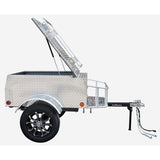 Motorcycle/Car Pull Behind Trailer 59" X 30" X 28" Aluminum Diamond Plate Enclosed Motorcycle / Car Trailer