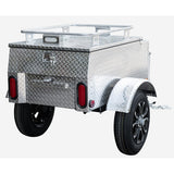 Motorcycle/Car Pull Behind Trailer 59" X 30" X 28" Aluminum Diamond Plate Enclosed Motorcycle / Car Trailer