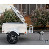 Motorcycle/Car Pull Behind Trailer 59" X 30" X 28" Aluminum Diamond Plate Enclosed Motorcycle / Car Trailer