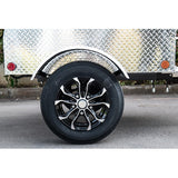Motorcycle/Car Pull Behind Trailer 59" X 30" X 28" Aluminum Diamond Plate Enclosed Motorcycle / Car Trailer