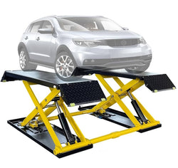 Car Electric Scissor Lift Mid Rise 8,000 LBS Capacity 110V Auto Lift Pneumatic Release Max. Lift Height 39.5"