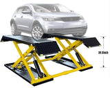 Car Electric Scissor Lift Mid Rise 8,000 LBS Capacity 110V Auto Lift Pneumatic Release Max. Lift Height 39.5"