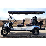 6 Seater Limo Renegade Electric Golf Cart Family Fun 48v 5000 Watt High Power Golf Cart - RED