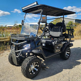 4 Seater Renegade V3 Electric Golf Cart Family Fun 72v 4000 Watt High Power Golf Cart - SILVER