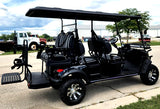 6 Seater Limo Renegade V3 Electric Golf Cart Family Fun 72v 4000 Watt High Power Golf Cart - BLUE