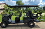 6 Seater Limo Renegade V3 Electric Golf Cart Family Fun 72v 4000 Watt High Power Golf Cart - BLUE
