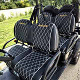 6 Seater Limo Renegade V3 Electric Golf Cart Family Fun 72v 4000 Watt High Power Golf Cart - BLUE