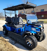 Four Front Renegade V3 Electric Golf Cart Family Fun 72v 4000 Watt High Power Golf Cart - BLUE