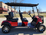 Four Front Renegade V3 Electric Golf Cart Family Fun 72v 4000 Watt High Power Golf Cart - BLACK