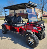 Four Front Renegade V3 Electric Golf Cart Family Fun 72v 4000 Watt High Power Golf Cart - BLUE