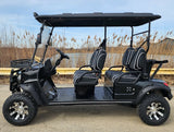 Four Front Renegade V3 Electric Golf Cart Family Fun 72v 4000 Watt High Power Golf Cart - BLACK