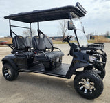 Four Front Renegade V3 Electric Golf Cart Family Fun 72v 4000 Watt High Power Golf Cart - BLACK