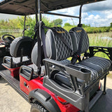 6 Seater Limo Renegade Electric Golf Cart Family Fun 72v 4000 Watt High Power Golf Cart - RED