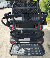 6 Seater Limo Renegade Electric Golf Cart Family Fun 72v 4000 Watt High Power Golf Cart - RED