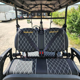 6 Seater Limo Renegade Electric Golf Cart Family Fun 72v 4000 Watt High Power Golf Cart - RED