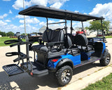 6 Seater Limo Renegade V3 Electric Golf Cart Family Fun 72v 4000 Watt High Power Golf Cart - BLUE